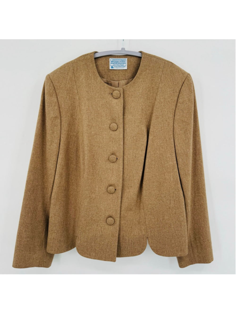 Vintage 1970’s Pendleton Wool Blazer Jacket Tan Size 16